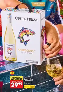 Biedronka Wino białe półwytrawne Opera Prima Chardonnay oferta