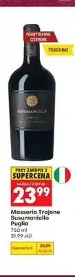 Biedronka Wino czerwone półwytrawne Masseria Trajone Susumaniello Puglia oferta