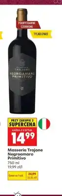 Biedronka Wino czerwone półwytrawne Masseria Trajone Negroamaro Primitivo oferta