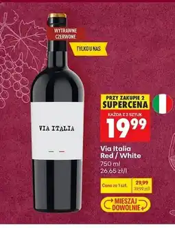 Biedronka Wino czerwone wytrawne Via Italia Red oferta