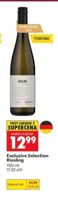 Biedronka Wino białe półwytrawne Exclusive Selection Riesling oferta