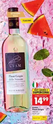 Biedronka Wino białe wytrawne Uvam Pinot Grigio oferta