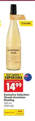 Biedronka Wino białe wytrawne Exclusive Selection Gewürztraminer Riesling oferta