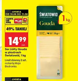 Biedronka Ser żółty Gouda Światowid oferta