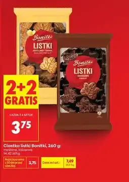 Biedronka Ciastka listki kakaowe Bonitki oferta