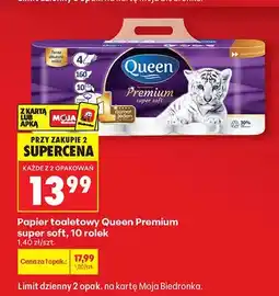 Biedronka Papier toaletowy Queen Premium super soft oferta