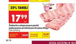 Biedronka Żeberka wieprzowe paski pakowane próżniowo Kraina Mięs oferta