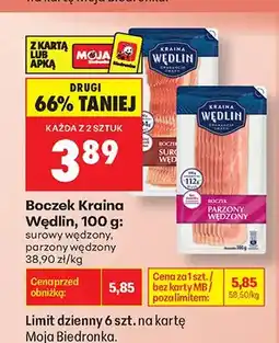 Biedronka Boczek surowy wędzony Kraina Wędlin oferta