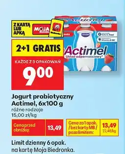Biedronka Jogurt probiotyczny Actimel 6-pak oferta