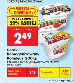 Biedronka Serek homogenizowany Rolmlecz czekoladowy oferta