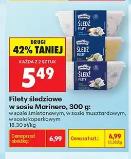Biedronka Filety śledziowe w sosie koperkowym Marinero oferta
