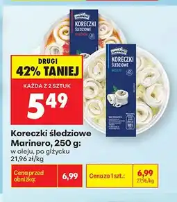 Biedronka Koreczki śledziowe w oleju Marinero oferta