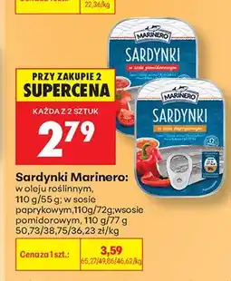 Biedronka Sardynki w sosie pomidorowym Marinero oferta