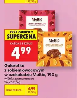 Biedronka Galaretka z sokiem owocowym w czekoladzie Meltié wiśnia oferta