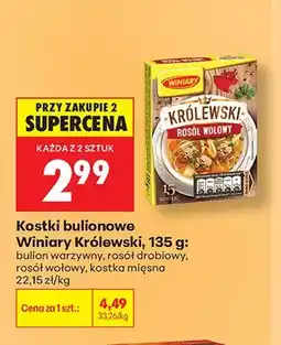 Biedronka Kostki bulionowe Bulion warzywny Winiary Królewski oferta