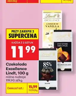 Biedronka Czekolada Excellence Lindt A Touch of Vanilla oferta