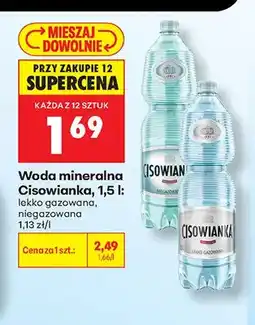 Biedronka Woda mineralna niegazowana Cisowianka oferta