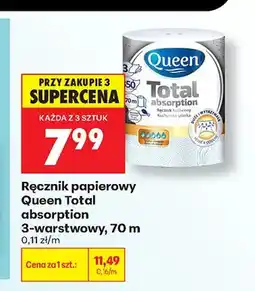 Biedronka Ręcznik papierowy Queen Total absorption 3-warstwowy oferta