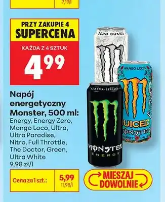 Biedronka Napój energetyczny Monster Energy Zero oferta