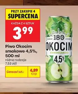 Biedronka Piwo Okocim smakowe Kwaśne Jabłko 4,5% oferta