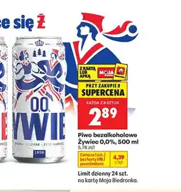 Biedronka Piwo bezalkoholowe Żywiec oferta