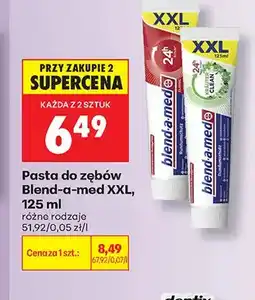 Biedronka Pasta do zębów Blend-a-med Classic XXL oferta