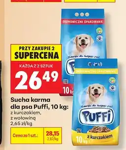 Biedronka Sucha karma dla psa Puffi z kurczakiem oferta