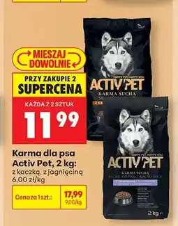Biedronka Sucha karma dla psa Activ Pet z kaczką oferta