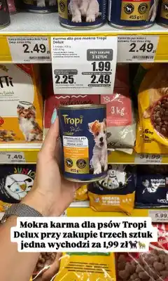 Dino Mokra karma dla psa Tropi De Lux Junior kawałki z drobiem w sosie oferta