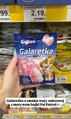 Dino Galaretka o smaku waty cukrowej Gellwe Psi Patrol oferta