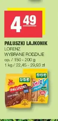 Spar Paluszki Junior Lajkonik oferta