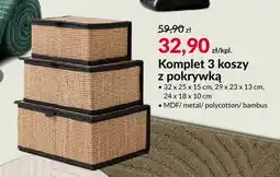 Agata Meble Komplet 3 koszy z pokrywką oferta