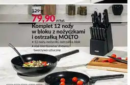 Agata Meble Komplet 12 noży w bloku z nożyczkami i ostrzałką Molto oferta