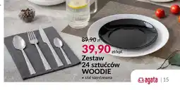 Agata Meble Zestaw 24 sztućców Woodie oferta