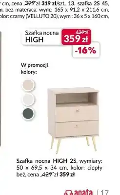 Agata Meble Szafka nocna High 2S oferta