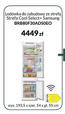 Agata Meble Lodówka do zabudowy ze strefą Cool Select+ Samsung oferta