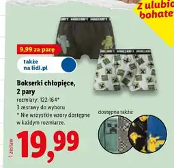 Lidl Bokserki chłopięce 2 pary oferta