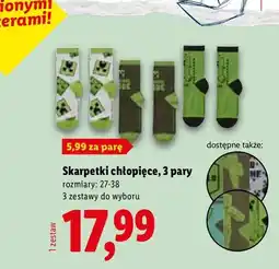Lidl Skarpetki chłopięce 3 pary oferta