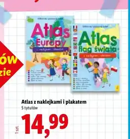 Lidl Książka Atlas z naklejkami i plakatem oferta