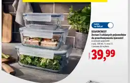 Lidl Zestaw 3 szklanych pojemników do przechowywania żywności Silvercrest oferta