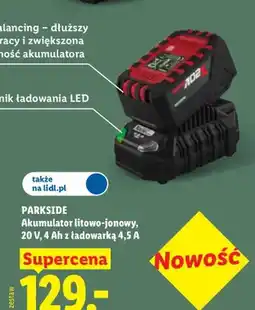 Lidl Akumulator litowo-jonowy Parkside 4Ah z ładowarką oferta