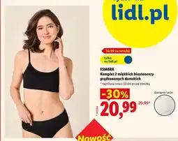 Lidl Biustonosze prążkowane damskie Esmara 2-pak oferta