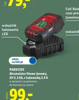 Lidl Akumulator litowo-jonowy Parkside 2Ah z ładowarką oferta