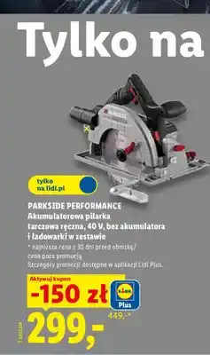 Lidl Akumulatorowa pilarka tarczowa ręczna Parkside Performance oferta