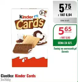 Eurocash Ciastka: Kinder Cards oferta