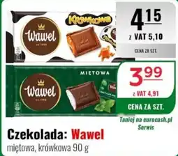 Eurocash Czekolada: Wawel miętowa, krówkowa oferta