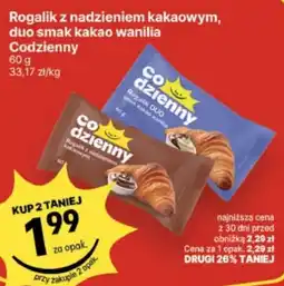 Delikatesy Centrum Rogalik z nadzieniem kakaowym, duo smak kakao wanilia Codzienny oferta