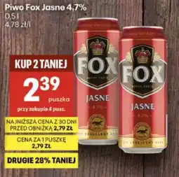 Delikatesy Centrum Piwo Fox Jasne oferta