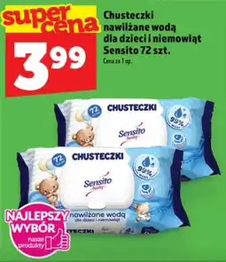 Topaz Chusteczki nawilżane wodą dla dzieci i niemowląt Sensito oferta