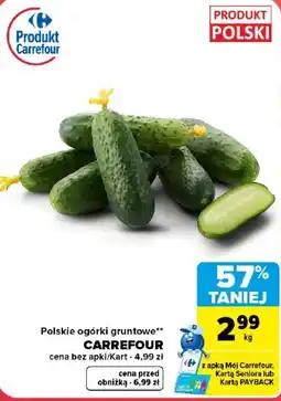Carrefour Polskie ogórki gruntoowe oferta